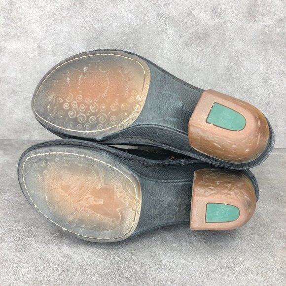 El Natura Lista Heeled Leather Shearling Boot, Black, EU 37 Women's 7 - Picture 7 of 9